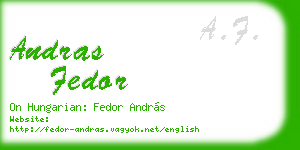 andras fedor business card